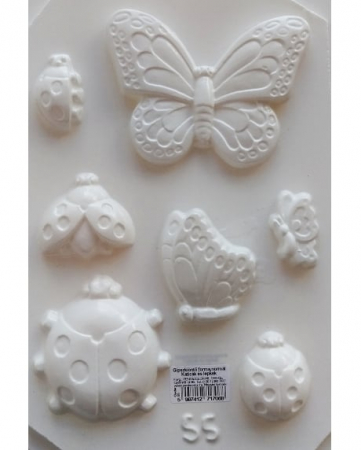 Modelare, Turnare - Forme de turnat – Fluturi și buburuze – pentru activități creative și DIY - Matriță decorativă