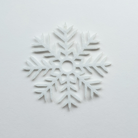 Fetru - Fulg de nea din fetru pentru decorațiune - Ø9 cm - DF07