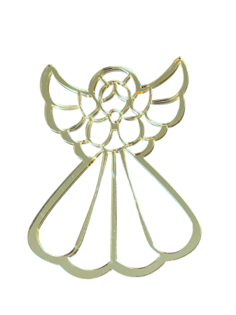 Înger din plexiglass auriu sau argintiu – decor elegant de Crăciun și evenimente festive [1]