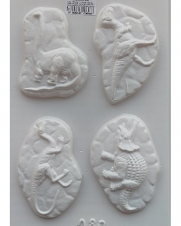 Matriță din plastic – Dinozauri 3D – pentru turnat figurine din ipsos, praf ceramic, săpun, piatră lichidă sau beton [1]