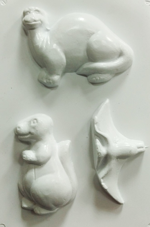 Modelare, Turnare - forma-pentru-turnat-ghips-dinozauri