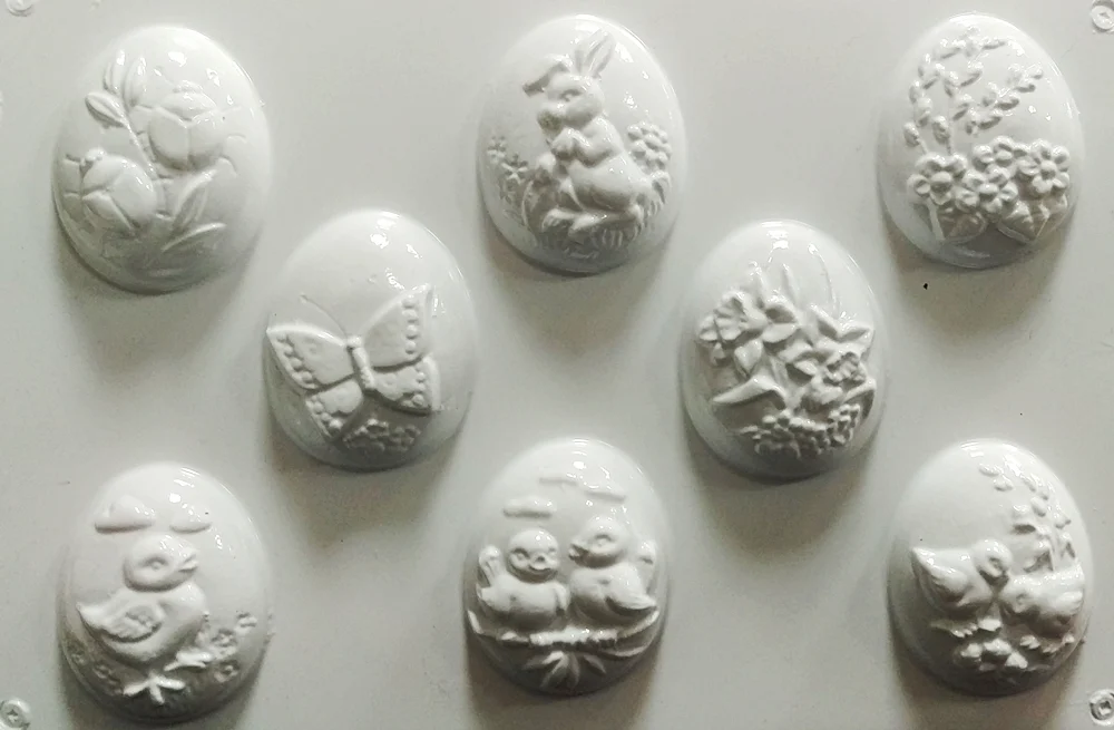 Artă Plastică - Matriță pentru turnat - Paști: ouă cu motive florale