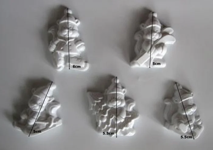 Modelare, Turnare - Matriță pentru Turnat - Veverițe de Crăciun, Formă Ghips/Rășină Forhobby, ABS Reutilizabil