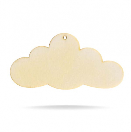 Tăbliță - Plăcuță - Etichetă - Nor din lemn 5 * 10 cm TP19