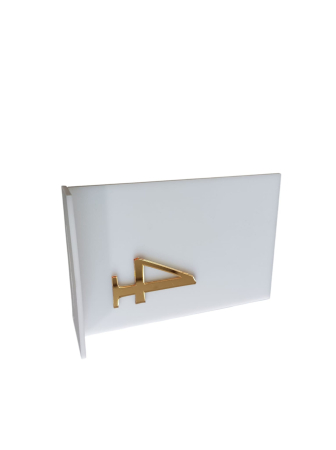 Numere masă plexiglas alb cu auriu oglindă - decor elegant evenimente [2]