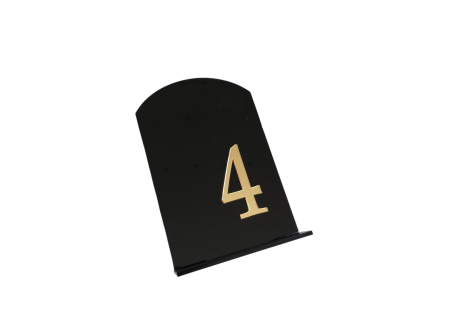 Numere masă plexiglas negru cu auriu oglindă - decor elegant evenimente [2]