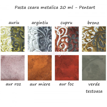 Pastă ceară metalică 20 ml, diferite culori – efect decorativ pentru craft și restaurare - Metallic Wax Paste [2]