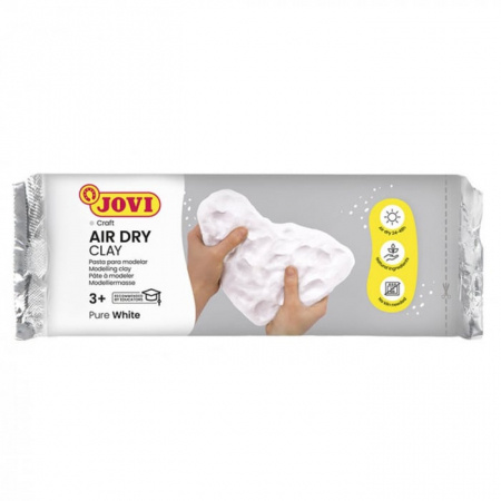 Artă Plastică - Pastă pentru modelaj JOVI – culoare alb – uscare la aer – 250 g / 500 g / 1 kg – pentru modelaj creativ, școală, hobby, artă