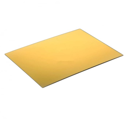 Acril - Plexiglas - Placă Plexiglas Auriu / Argintie Oglindă PMMA – 2 mm, Format A4 (297x210 mm) - 25 buc
