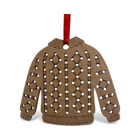 Craft & Hobby - Pulover din lemn pentru cusut - suport perforat DIY