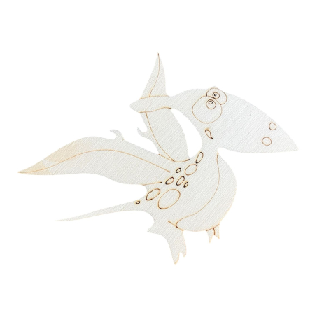 Set Creativ de Pictat Dinozauri din Lemn - 4 Figurine din Lemn (6-12 cm), Culori pe Bază de Apă și Pensulă Incluse [4]