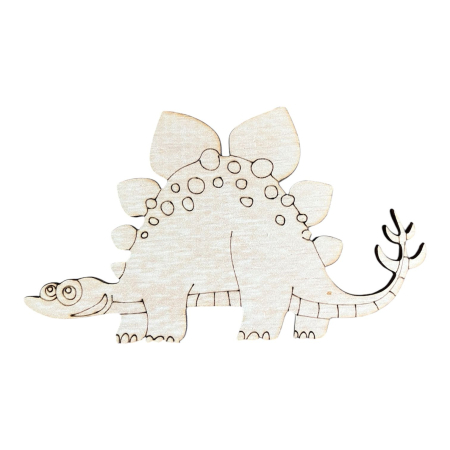 Set Creativ de Pictat Dinozauri din Lemn - 4 Figurine din Lemn (6-12 cm), Culori pe Bază de Apă și Pensulă Incluse [3]