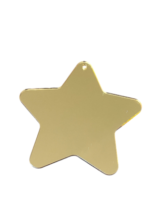 Steluță din plexiglass auriu sau argintiu – decor elegant pentru coronițe de Advent și alte creații handmade [1]