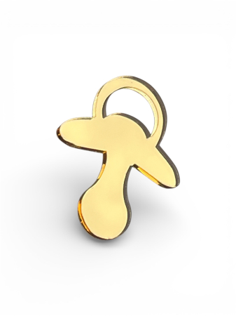 Figurine pt decorat - Suzetă din plexiglas oglindă - accesoriu decorativ pentru invitații