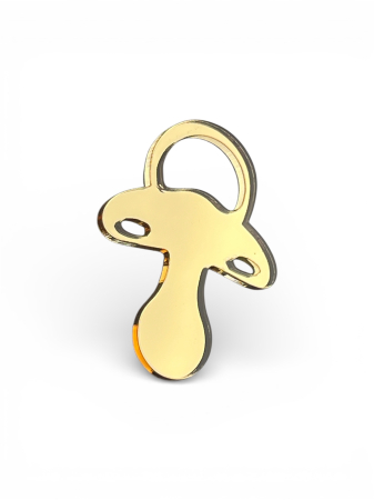 Cake Toppers - Suzetă din plexiglas oglindă - accesoriu decorativ pentru invitații