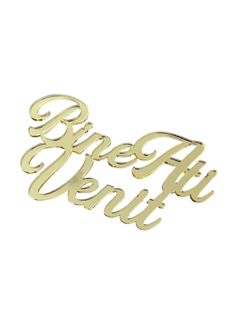 Text din plexiglass auriu - Bine ați venit [1]