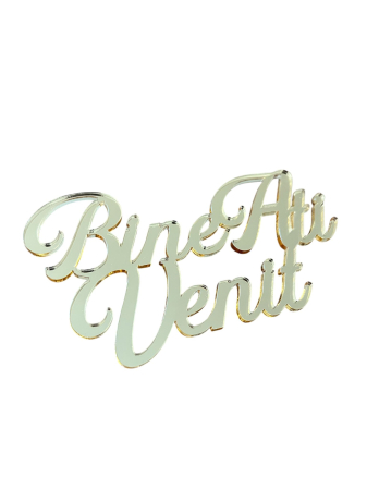 Craft & Hobby - Text din plexiglass auriu - Bine ați venit