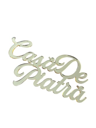 Craft & Hobby - Text din plexiglass auriu - Casă de piatră