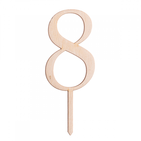 Numere de tort din lemn – Decorul perfect pentru momente speciale - Cake Topper -  0-9 [8]