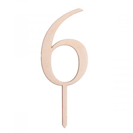 Numere de tort din lemn – Decorul perfect pentru momente speciale - Cake Topper -  0-9 [6]