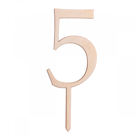 Numere de tort din lemn – Decorul perfect pentru momente speciale - Cake Topper -  0-9 [5]