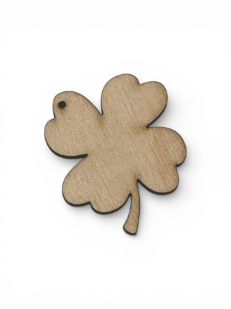 Trifoi cu 4 foi și cu codiță din lemn – simbol al norocului [1]