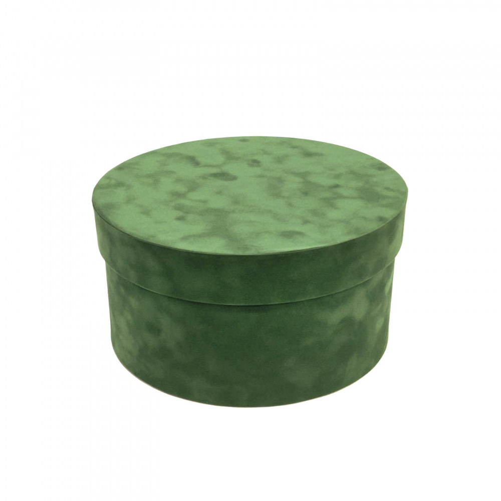 Cutie rotunda catifea verde [2]