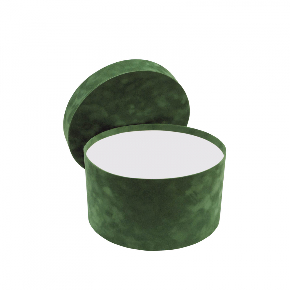 Cutie rotunda catifea verde [1]