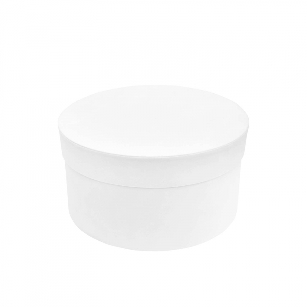 Cutie rotunda catifea alba [2]