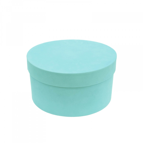Cutie rotunda catifea aqua [1]