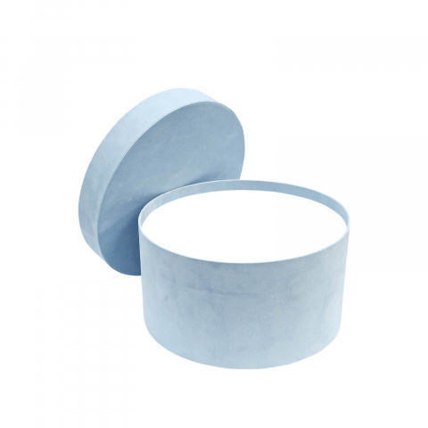 Cutii rotunde - Cutie rotunda catifea rain