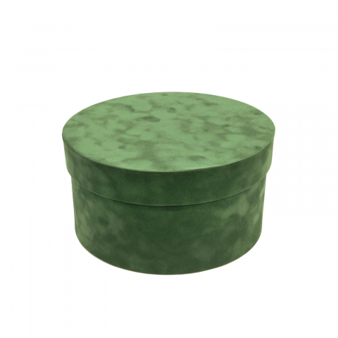 Cutie rotunda catifea verde [1]