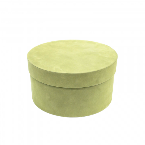 Cutie rotunda catifea olive [1]