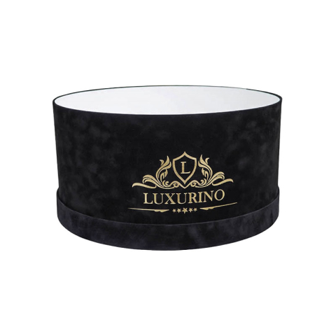 Cutii flori - Cutie rotunda din catifea pentru flori