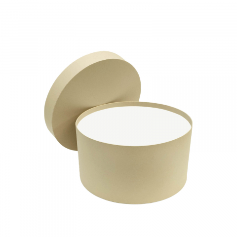 25 x 13.5 cm - Cutie rotunda nude