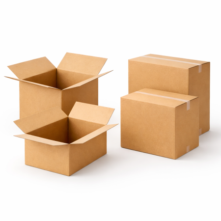 Cutii carton ondulat  CO3 (3 straturi) - Cutii standard din carton CO3  pentru e-commerce (cutii medii)