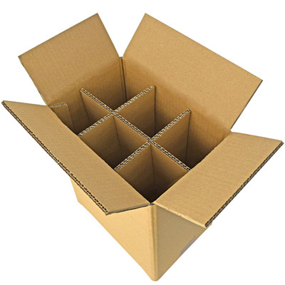 Cutii pentru Protectie Sticle - Cutie din Carton pentru  Transport Vertical  Sticle Vin