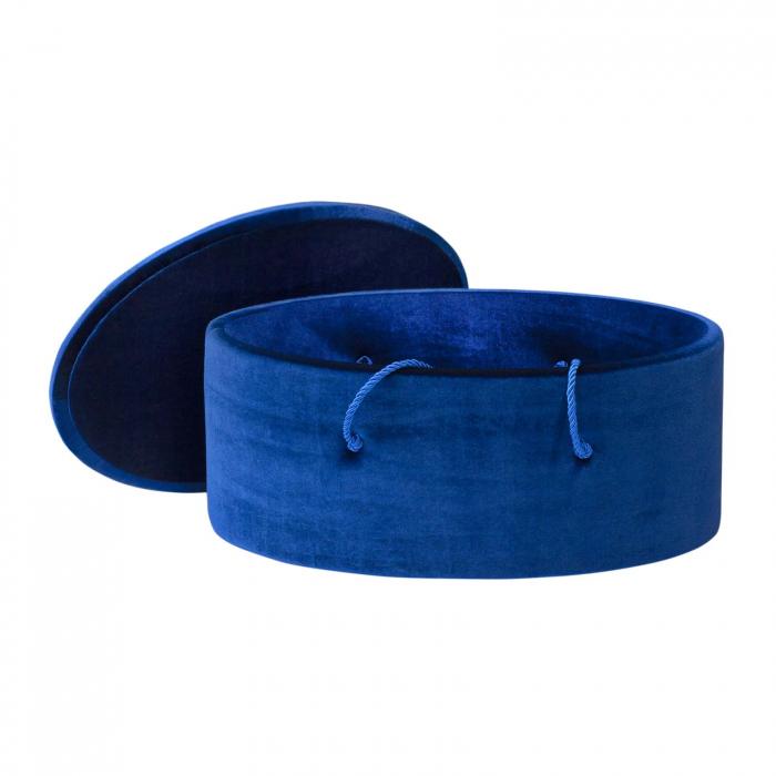 Cutie trusou botez ovala buretata catifea albastru regal [2]