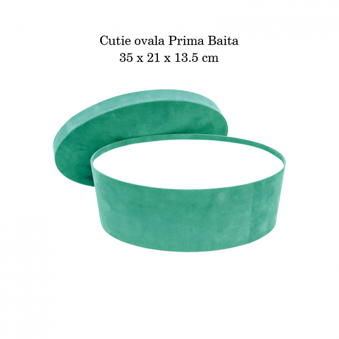 Cutie trusou botez ovala catifea emerald [4]