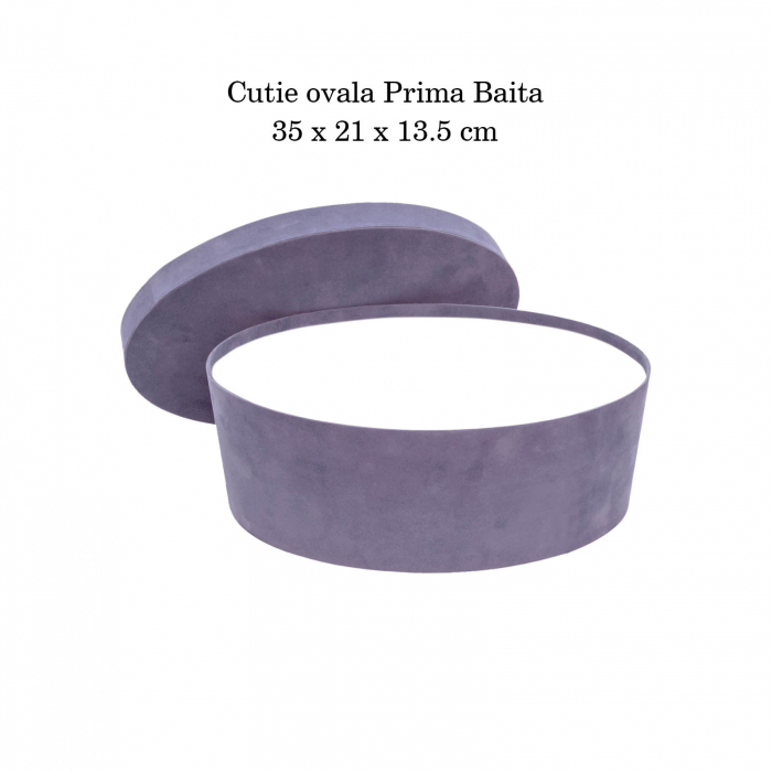 Cutie trusou botez ovala catifea lavender [4]
