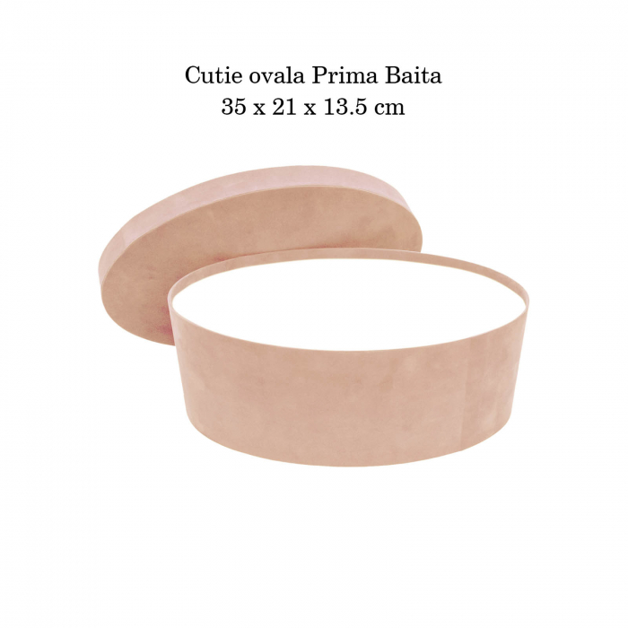 Cutie trusou botez ovala catifea peach [4]