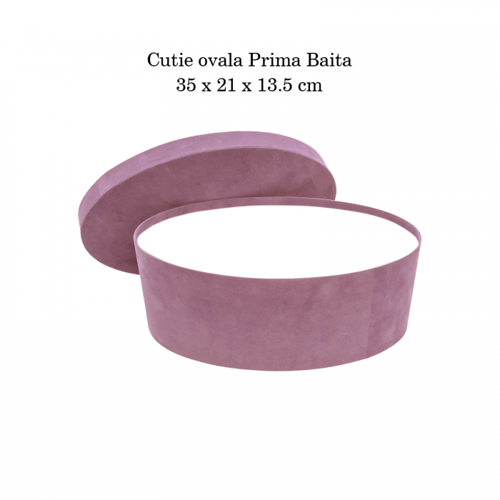Cutie trusou botez ovala catifea plum [4]
