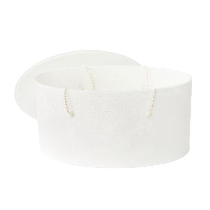 Cutie trusou botez ovala catifea textila ivoire [2]