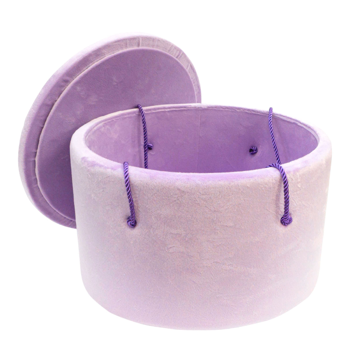 Cutie trusou botez rotunda buretata catifea lila [2]