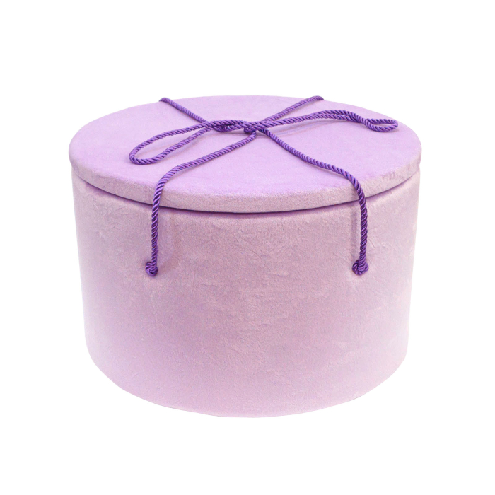 Cutie trusou botez rotunda buretata catifea lila [1]