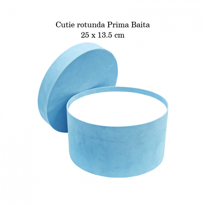 Cutie trusou botez rotunda catifea blue lagoon [4]