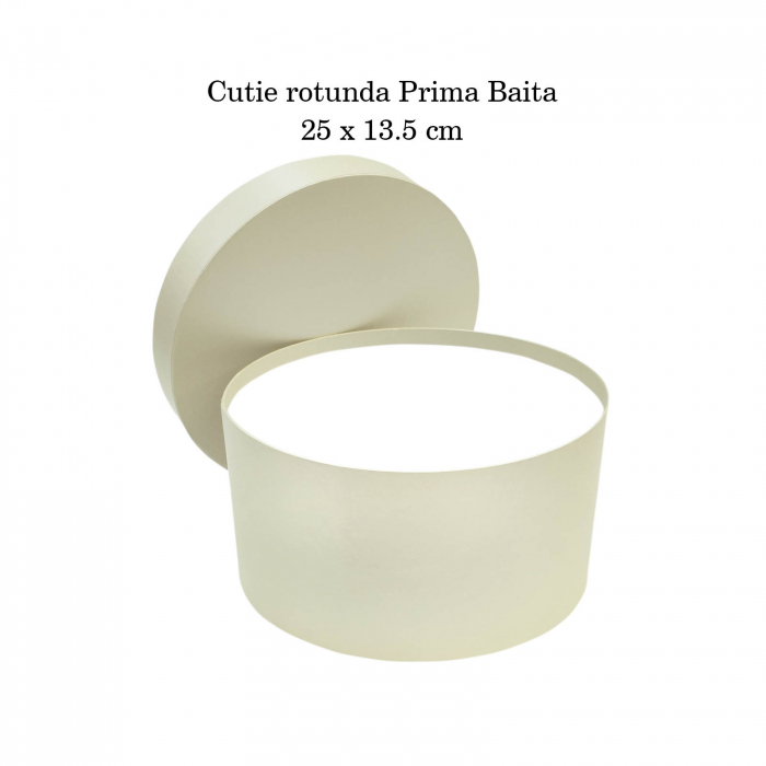 Cutie trusou botez rotunda hartie champagne sidef [4]