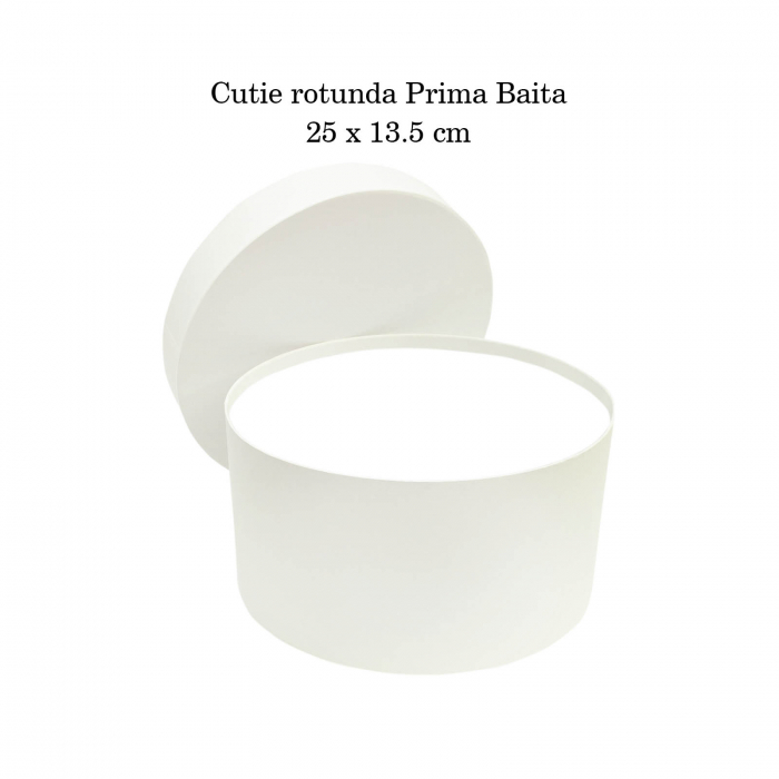 Cutie trusou botez rotunda hartie ivoire [4]