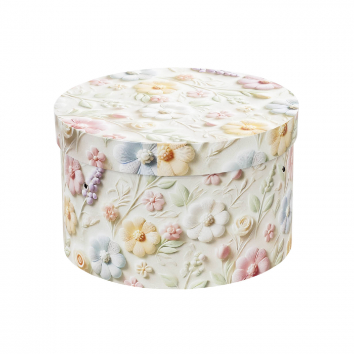Cutie trusou botez rotunda tiparita pastel [2]