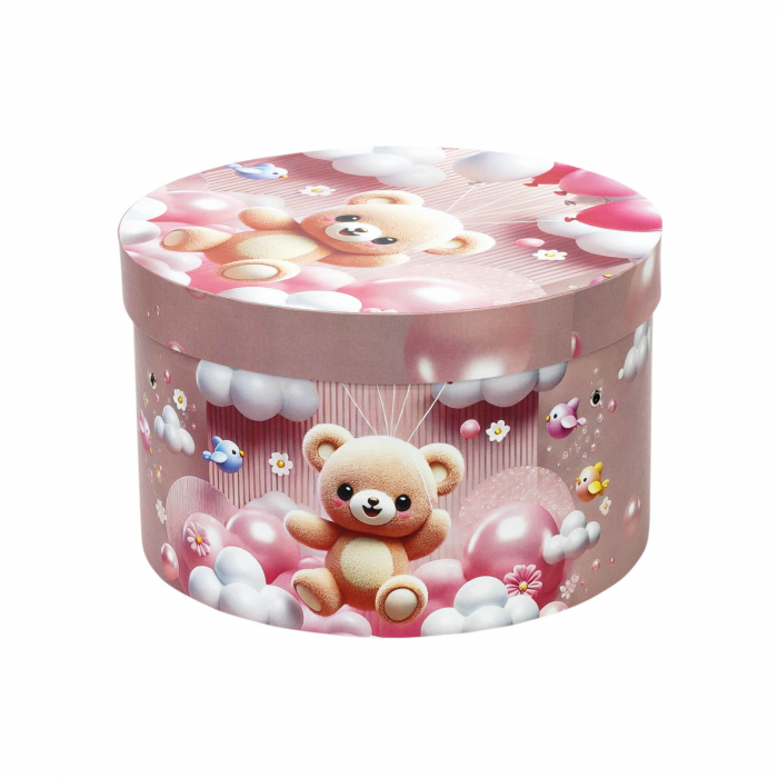 Cutie trusou botez rotunda tiparita ursulet model 3 [2]